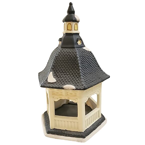 Santa's Workbench Collection Porcelain Gazebo Christmas Village - Picture 3 of 8